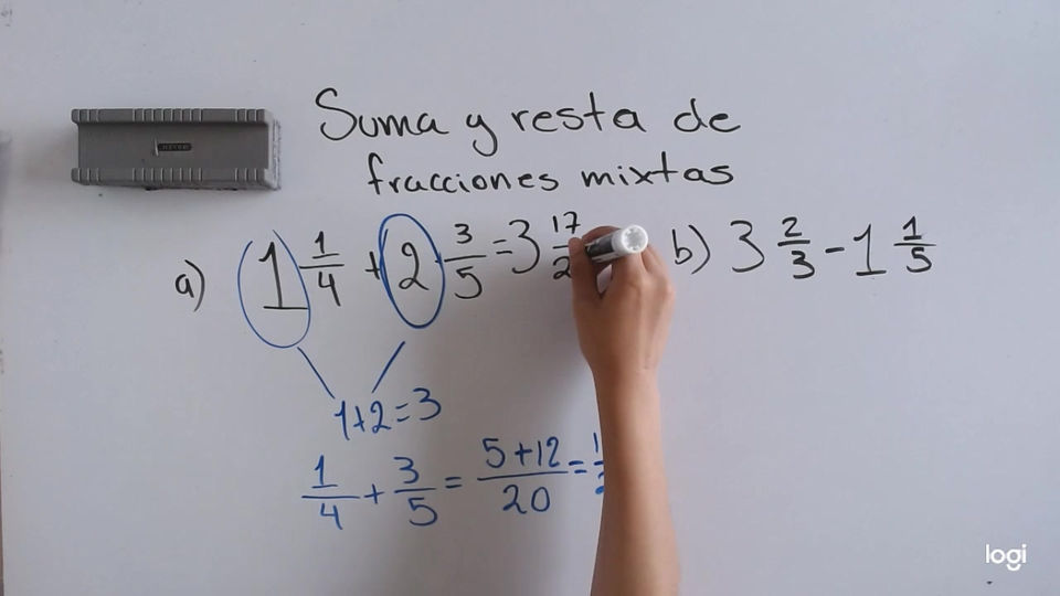 5. Suma y resta de fracciones mixtas